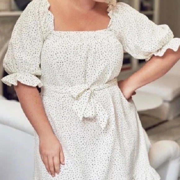Eloquii Dresses & Skirts - Eloquii 22/24W NWT Polka Dot Ruffle Mini Dress